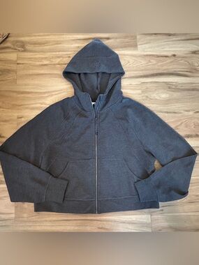 Lululemon Charcoal Hooded Zip-Up Sweatshirt